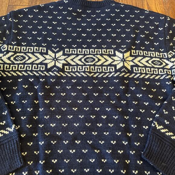 NEW Polo Ralph Lauren Snowflake Cotton Cashmere Sweater Mens XL Christmas Ski - Picture 4 of 9